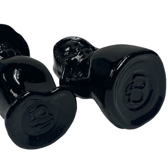 Eli & Sarah Figurines Amish Children Couple Boyd Art Glass 2001 Black - Picture 6 of 7